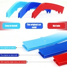 1套3入組abs汽車前進氣格柵裝飾夾 M型三色中央腎格柵適用於bmw X3 G01 X4 G02 2018-2023 - 彩色 - 查看 6