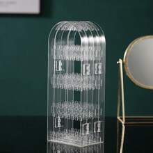 1 Pieza Soporte Plegable De Exhibición De Joyas Multifuncional De 4 Paneles Con Gran Capacidad - transparente - Ver 6