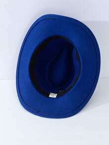 西部牛仔帽秋冬英式復古毛呢帽女士時尚羊毛帽男士戶外高頂帽配皮扣