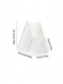 1個三角形筆筒帶盒,多層分類設計帶拉出式抽屜,三角形狀 - 白色 - 查看 7