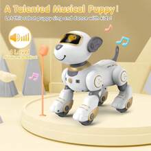 VATOS Robot Dog Juguete con Control Remoto para niños - Perro Robot Interactivo Tocar y Seguir con 17 Funciones, Música de Baile programable RC Perro Robot Juguete para niñas de 3 a 12 años - Dorado - Ver 7