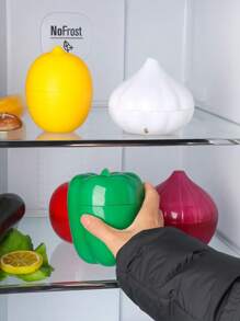 1個創意保鮮碗套裝,包括大蒜和洋蔥形狀的容器,並使用塑料製成 - 黃色 - 查看 4