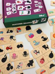 لعبة الألغاز الخشبية لتطابق التجسيد الحيواني لوسائل النقل البحري المعرفي والتثقيفي للأطفال والتي تساعد على فهم الظل بشكل مفيد للأطفال، للمدرسة، الطالب، القرطاسية ولوازم المدرسة. - متعدد الألوان - مشاهدة 1