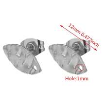 6 件不銹鋼多款式圓盤耳環柱環錘打圓盤耳環底座 Diy 珠寶配件耳環 - 耳環 - 查看 21