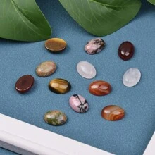 1pc Natural Red Agate Ellipsoidal Stone For Diy Necklace, Bracelet Making - Red Agate - View 3