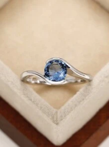 1 cái Đồ treo Xanh Khối Zirconia  Nhẫn Đối với phụ nữ Cho Ngày Lễ Tình Nhân Qủa tặng Kỷ niệm ngày cưới Buổi tiệc Đồ trang sức - Màu xanh lam - Xem 1