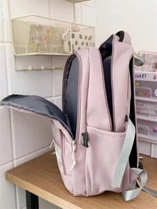 Women Functional Backpacks - 藕粉色 - 查看 3