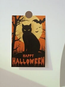 10pcs Halloween Greeting Cards Halloween Decorative Paper For Indoor Bedroom Decoration Wall Sticker, Postcard - Multicolor - View 9