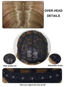 Brown Wavy 20 inch Medium Length Female Cosplay Wig Synthetic Heat Resistant Fiber Hair School Halloween Christmas Costume Accessories & 1pc Wig Cap - Brown - View 10