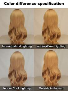 Brown Wavy 20 inch Medium Length Female Cosplay Wig Synthetic Heat Resistant Fiber Hair School Halloween Christmas Costume Accessories & 1pc Wig Cap - Brown - View 7