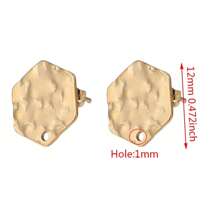 6 件不銹鋼多款式圓盤耳環柱環錘打圓盤耳環底座 Diy 珠寶配件耳環 - 耳環 - 查看 14