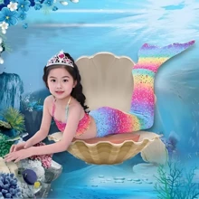 Trajes De Baño De Para Niñas Sirena Para Nadar - Multicolor - Ver 4