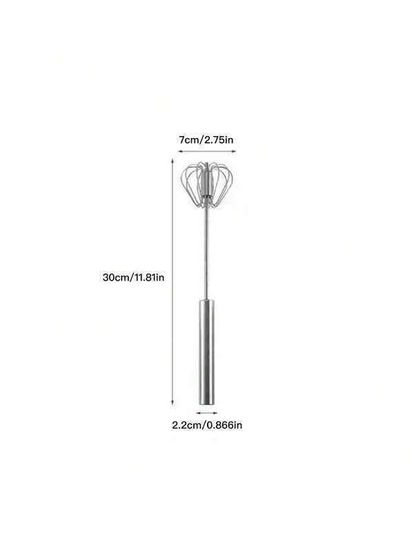 12inch Stainless Steel Semiautomatic Egg Beater, Whisk, And Cream