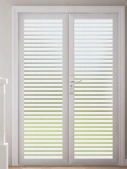 1 Roll Semi-transparent 3d Blind Effect Pvc Window Decoration Film, Light Blocking Heat Insulation & Privacy Protection Glass Sticker, Suitable For Living Room, Bedroom, Bathroom, Kitchen, Office, Warehouse