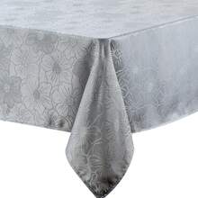 矩形桌用桌布,防水桌布,矩形桌布,感恩節聖誕節桌布,灰色60 X 84英寸貼身桌布 - 灰色 - 查看 2
