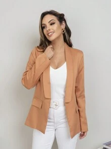 Women Blazers - 駝色 - 查看 3