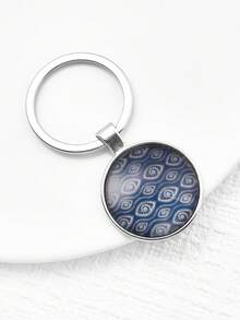 1pc Women's Personalized Evil Eye Glass Keychain - Multicolor - View 4