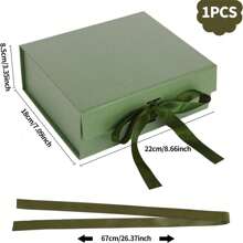 Luxury Gift Box With Ribbon,Magnetic Gift Box With Lids,Large Present Boxes,Gift Packaging Decorative Box,Presentation Box For Gifts,22x18x8cm Gift Cardboard Box For Party Gift Packaging Navy Blue - Green - View 2