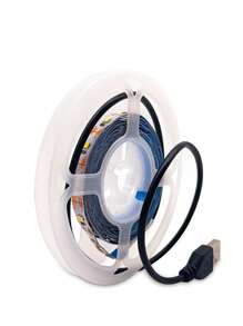 LED燈帶，1米/2米/3米/5米/10米/15米/20米，適用於電視背景裝飾燈，室內照明，桌上燈，鏡子燈，櫥櫃燈 - 黃色 - 查看 6