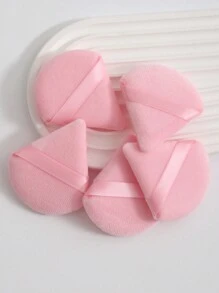5 个三角形天鹅绒粉扑，专为修容、眼周和眼角涂抹而设计，配有化妆海绵用于混合粉底，适合所有皮肤类型。 - 彩色 - 查看 4
