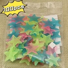 Luminous Wall Stickers For Student Dormitory/bedroom Ceiling, Including Stars, Moon & Fluorescent Stickers, Suitable For Party Decoration - Mixed Colors - View 4