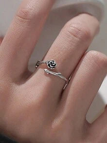 1 件設計師 925 銀帶刺玫瑰戒指,男女皆宜,情人節禮物,配件