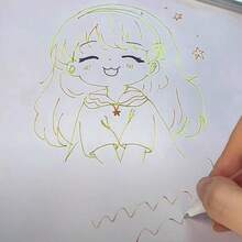 6入組彩色漸變筆,創意自由書寫筆,多色筆,閃光筆六色套裝,荧光筆漸變 - 彩色 - 查看 4