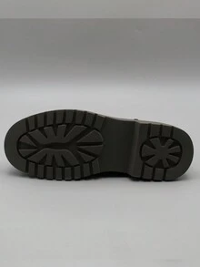 Men's Grey Carved Chelsea Boots With Thick Outsole - Grey - View 8