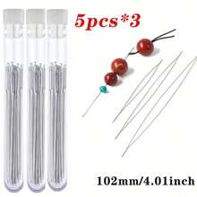 5入組穿珠針頭,開口針頭,扭曲針頭,diy珠子手鍊,珠寶工具,項鍊製作用品,手工針頭配件 - 串珠針 - 查看 13