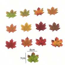 200pcs Mixed Colors Autumn Artificial Maple Leaf Festival Decoration Fall Fake Leaves Crafts Garland Wedding Party XMAS Thanksgiving Decor,8cm (50/100/200pcs), Valentine's Day, Gift Gifts Birthday Graduation,Fall Decor,Autumn,Fake Plants