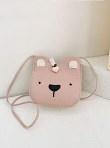 嬰兒掛於肩上的卡通小熊造型錢包