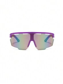 1 Pair Unisex Multicolor Fashionable Windproof Sand-Proof Cycling Sports Glasses For Outdoor Riding - Purple - View 4