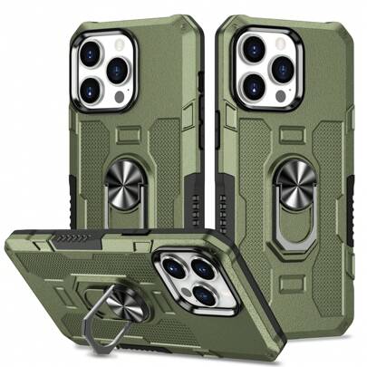 1 pezzo Custodia per telefono con supporto ad anello, antiurto, compatibile con Galaxy S25 Ultra, S24 Ultra, S23 Ultra, S22 Ultra, 6 To 15 Pro Max, compatibile con Redmi, OPPO, Vivo, versione internazionale, resistente all'acqua, anti-caduta, anti-graffio, non la versione domestica