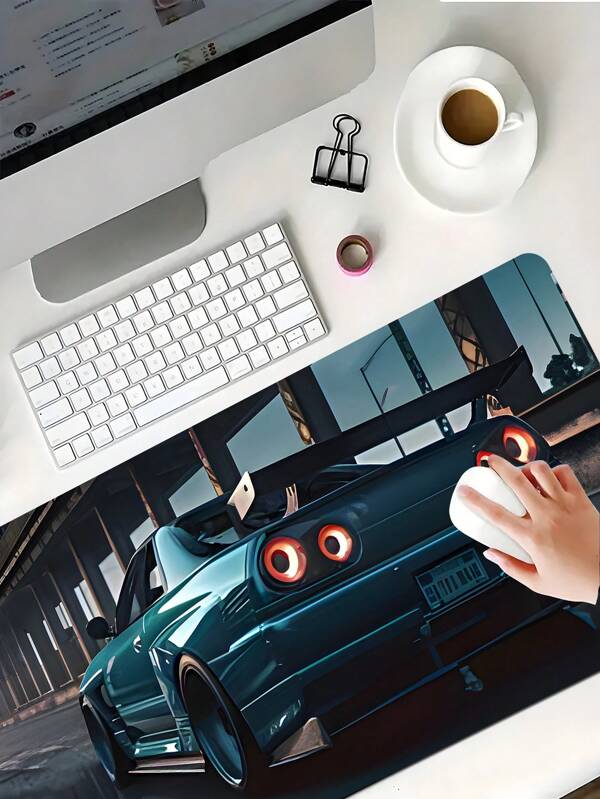 1pc,Car Style Long Mousepad Computer HD Keyboard Pad For Game And