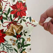 1 件餐椅座椅套聖誕主題彈性印花可拆卸可清洗椅墊保護套適合廚房、辦公室 - 彩色 - 查看 4