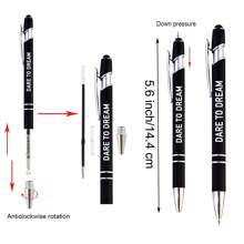 12 Pieces Inspirational Pens - Black - View 2