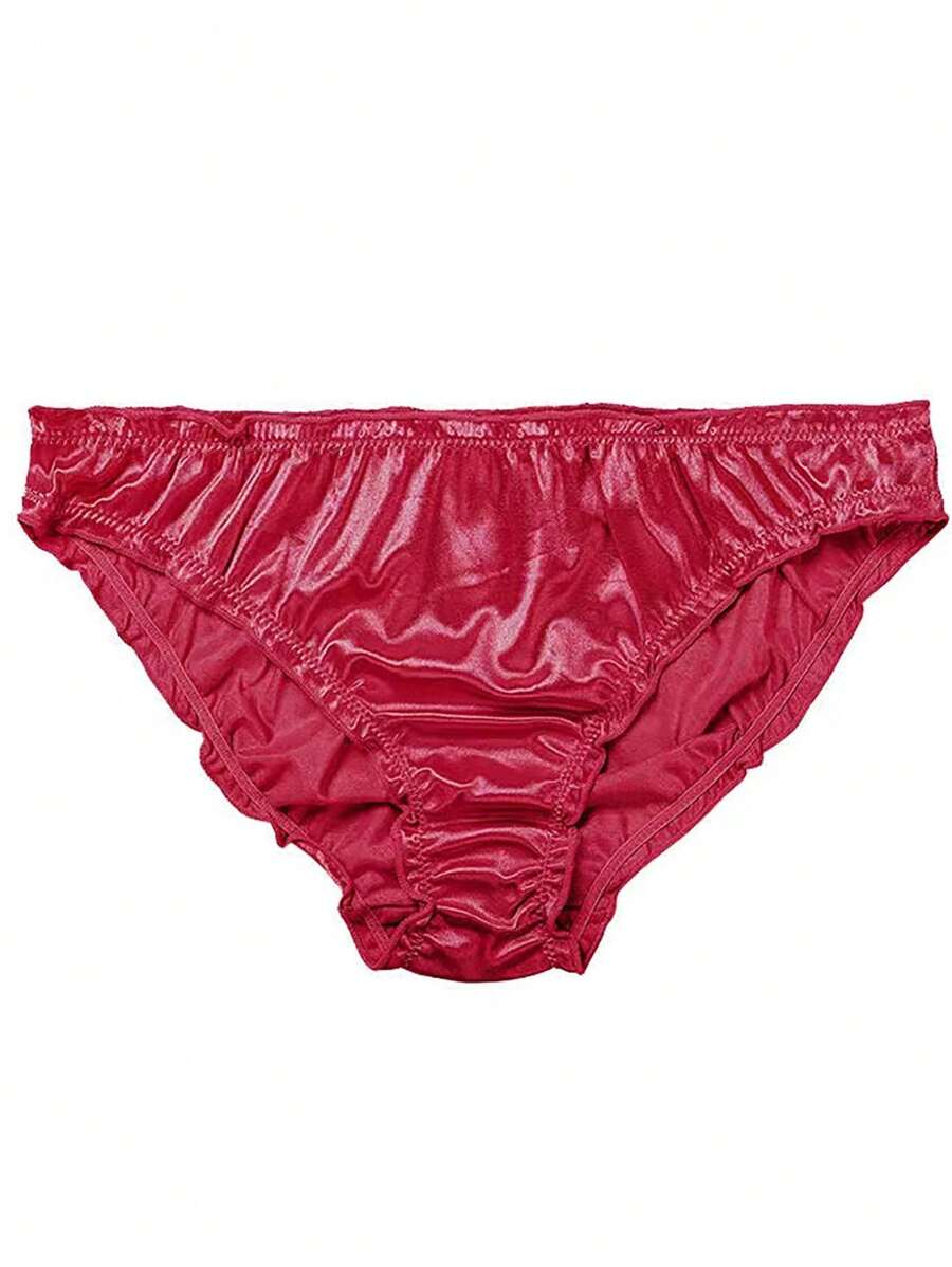 Red Silky Sexy Underwear - Red - View 1