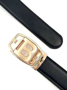 1 Miếng Nam Khóa tự động Da Thắt lưng , Đúng mốt Phong cách Dây thắt lưng , Thích hợp Đối với Tất cả các loại Của - màu đen - Xem 6