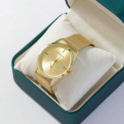 1 件男女通用时尚合金腕表（无盒）作为返校学生的礼物