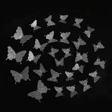 立體蝴蝶牆貼,適用於家居臥室客廳裝飾、店面窗戶玻璃門裝飾(48入套組)