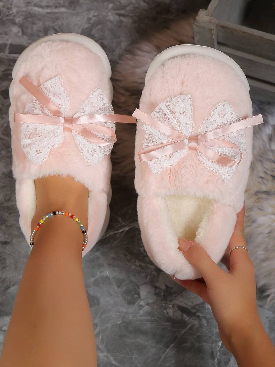 女士秋冬季厚實毛絨舒適家居保暖鞋