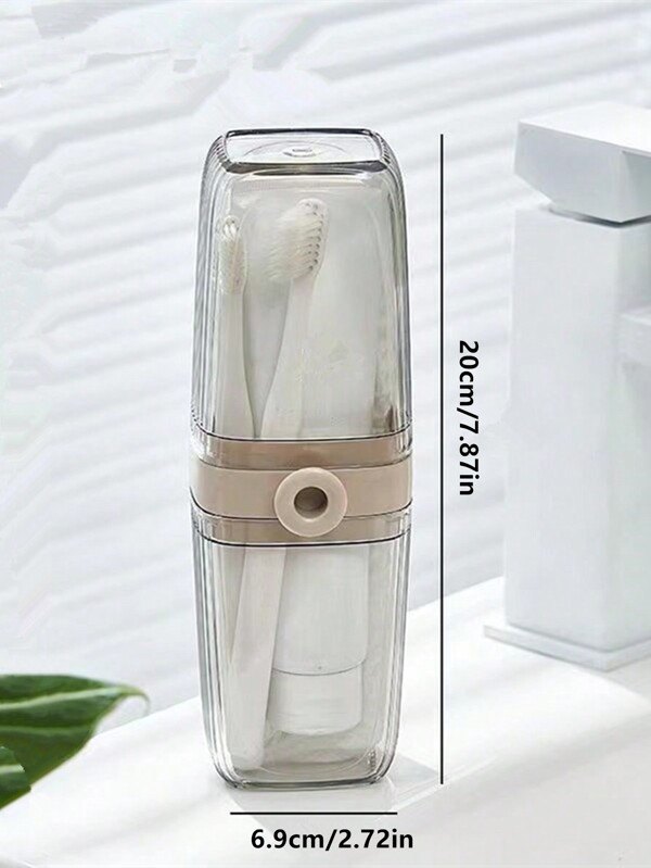 Travel Toothbrush Toothpaste Cup Organizer, Portable Rinsing Cup