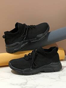 Giày đi bộ thông thường chống trượt, thoáng khí, cá tính và hấp dẫn màu đen, tiện lợi khi mang vào và cởi ra khi đi du lịch, đi bộ và chạy bộ - màu đen - Xem 3