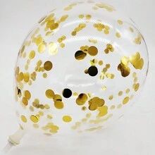20pcs/pack Gold Glitter Balloons - gold sequin balloons - View 4