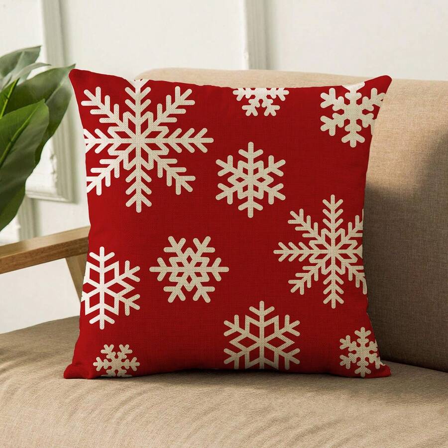 1只亞麻裝飾靠墊套,適用於農舍風家居裝飾,適用於臥室或客廳沙發,18x18英寸