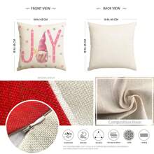1片麻質裝飾枕套,18x18英寸,適用於農舍風格家居裝飾,臥室、客廳沙發抱枕