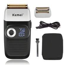 Kemei KM-2026 Electric Shaver Beard Hair Clipper Shaver - Black - View 1