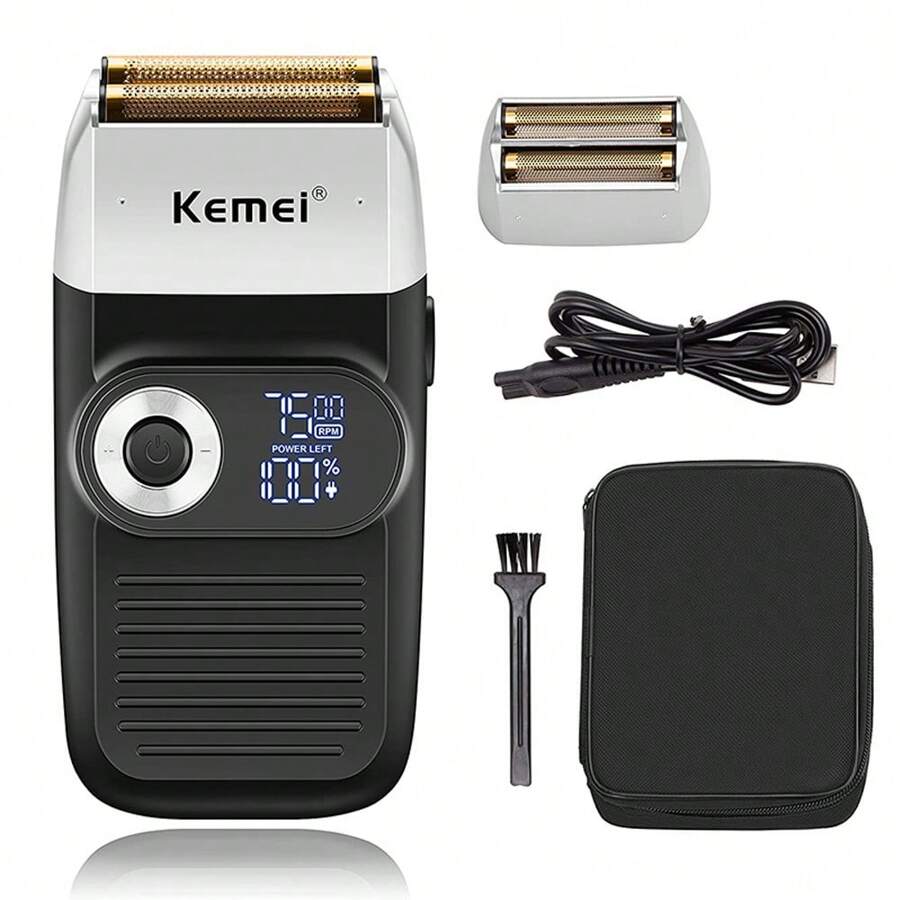Kemei KM-2026 Electric Shaver Beard Hair Clipper Shaver - Black - View 1