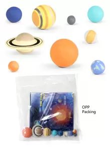 Juguete Modelo De Planeta Del Sistema Solar Para Niños, Juego De 8 Planetas Y 1 Modelo De Estrella Solar, Ideal Para El Aprendizaje De Conocimientos Científicos Educativos - Multicolor - Ver 1