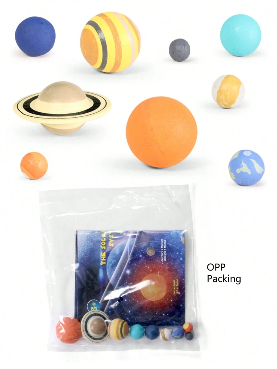 Juguete Modelo De Planeta Del Sistema Solar Para Niños, Juego De 8 Planetas Y 1 Modelo De Estrella Solar, Ideal Para El Aprendizaje De Conocimientos Científicos Educativos - Multicolor - Ver 1